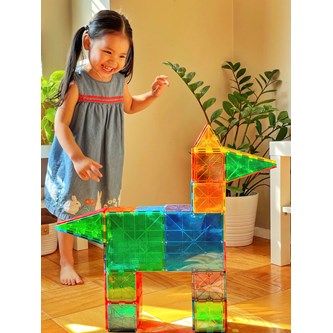 Magna-Tiles transparent byggesett 100 deler