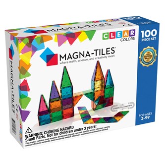 Magna-Tiles transparent byggesett 100 deler