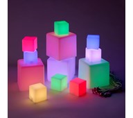 Sensorisk byggekuber lysende 12 stk