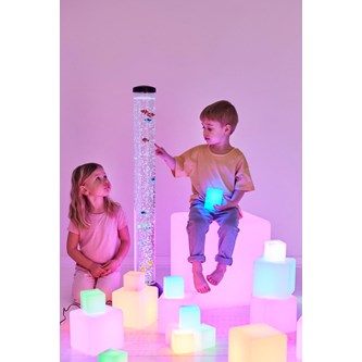 Sensorisk byggekuber lysende 12 stk