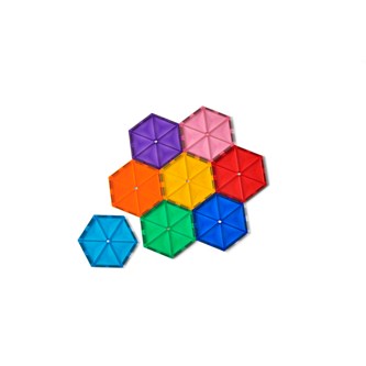 Mag Genius® regnbuebrikker sekskant 8 stk