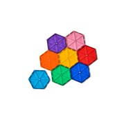 Mag Genius® regnbuebrikker sekskant 8 stk