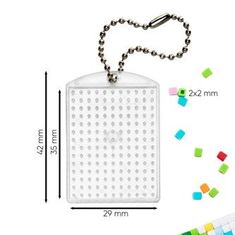 Pixel nøkkelring plate 10 stk