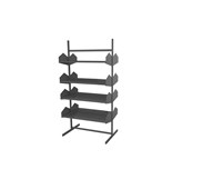 Wille bibliotek frittstående 90 cm 8 metallhyller