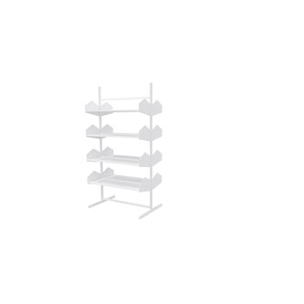 Wille bibliotek frittstående 90 cm 8 metallhyller