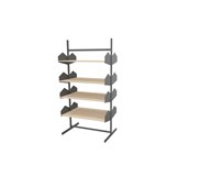 Wille bibliotek frittstående 90 cm 8 trehyller
