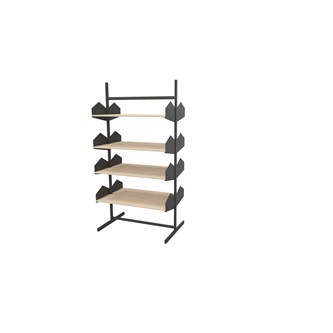 Wille bibliotek frittstående 90 cm 8 trehyller