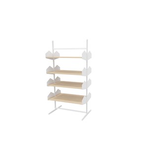 Wille bibliotek frittstående 90 cm 8 trehyller