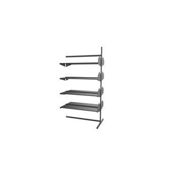 Wille bibliotek frittstående 90 cm påbygging 8 metallhyller