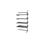 Wille bibliotek frittstående 90 cm påbygging 8 metallhyller