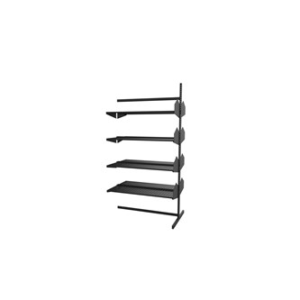 Wille bibliotek frittstående 90 cm påbygging 8 metallhyller