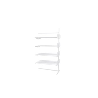 Wille bibliotek frittstående 90 cm påbygging 8 metallhyller