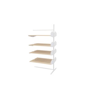 Wille bibliotek frittstående 90 cm påbygging 8 trehyller