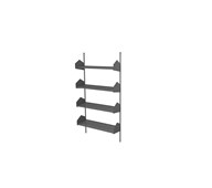 Wille bibliotek vegg 90 cm 4 metallhyller