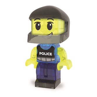 Magna-Tiles politibil med figur