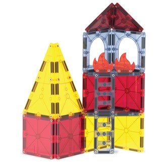 Magna-Tiles brannbil med figur