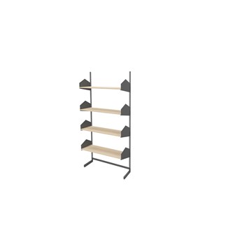 Wille bibliotek L-stativ 90 cm 4 trehyller