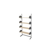 Wille bibliotek L-stativ 90 cm 4 trehyller