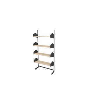 Wille bibliotek L-stativ 90 cm 4 trehyller