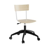 Stol Strong 113 hvit HT hvitt understell og hjul