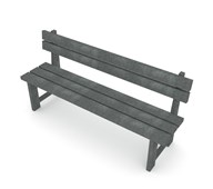 Recycled:play sittebenk med rygg RC0961