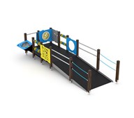 WOODEN 1507 Kombinasjonslek med rampe