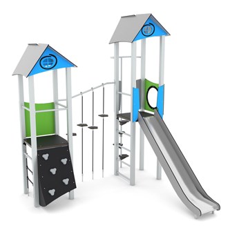 STEEL 1718 kombinasjonslek med tårn