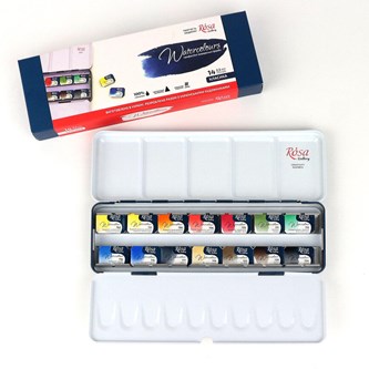 Akvarellmaling Rosa Gallery metallskrin