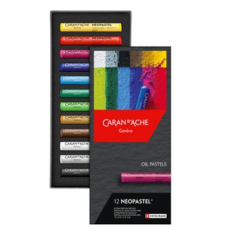 Oljepastellstifter Caran d'Ache Neopastel 12 stk