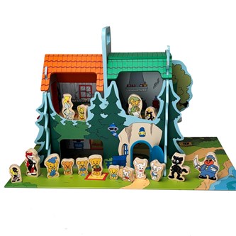 Bamse lekehus med figurer 17 deler