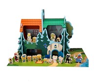 Bamse lekehus med figurer 17 deler