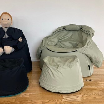 Protac Sensit® Junior ballstol, Nature Khaki inkl fotkrakk