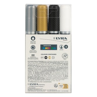 Tusj Lyra Graduate mark all 2 mm 4 stk