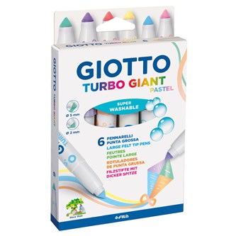 Tusjer Giotto Turbo Giant pastell 6 stk