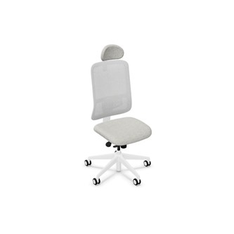 Kontorstol Utila Mesh lys grå FST med nakkestøtte Synergy