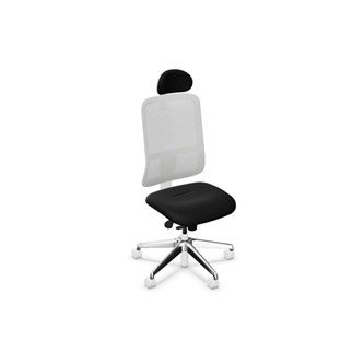 Kontorstol Utila Mesh lys grå FST med nakkestøtte Synergy