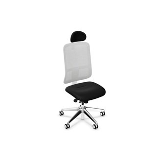 Kontorstol Utila Mesh lys grå FST med nakkestøtte Synergy