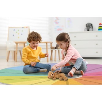 Leketeppe Ø175 cm regnbue