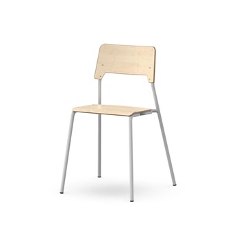 Stol Como FSC 4 ben sh 45 cm mellomstort sete sølvfargede ben