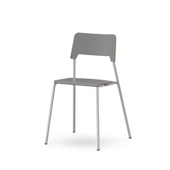 Stol Como FSC 4 ben sh 45 cm mellomstort sete sølvfargede ben