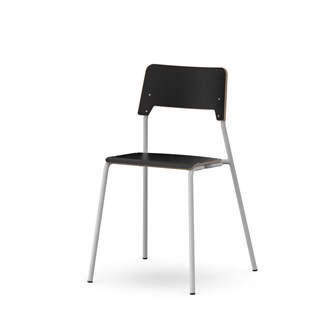 Stol Como FSC 4 ben sh 45 cm mellomstort sete sølvfargede ben