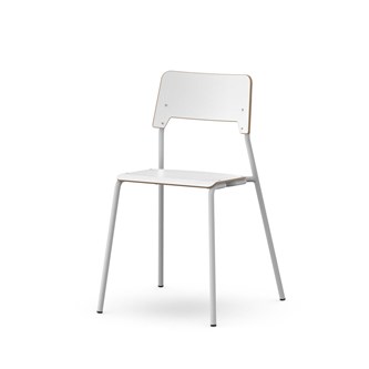Stol Como FSC 4 ben sh 45 cm mellomstort sete sølvfargede ben