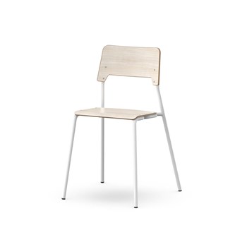 Stol Como FSC BX 4 ben sh 45 cm mellomstort sete hvite ben
