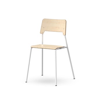 Stol Como FSC BX 4 ben sh 45 cm mellomstort sete hvite ben