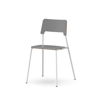 Stol Como FSC BX 4 ben sh 45 cm mellomstort sete hvite ben