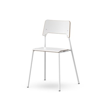 Stol Como FSC BX 4 ben sh 45 cm mellomstort sete hvite ben