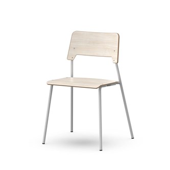 Stol Como FSC 4 ben sh 45 cm stort sete sølvfargede ben