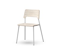 Stol Como FSC 4 ben sh 45 cm stort sete sølvfargede ben