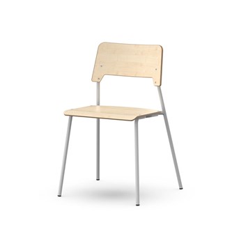 Stol Como FSC 4 ben sh 45 cm stort sete sølvfargede ben
