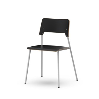 Stol Como FSC 4 ben sh 45 cm stort sete sølvfargede ben